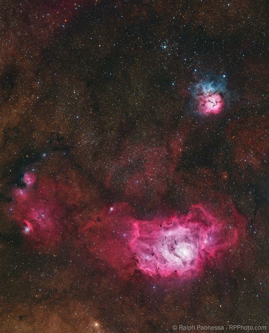 Lagoon and Trifid Nebulas